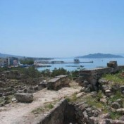 A modern port on an ancient one in Aegina, Greece.