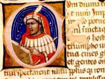 Η εικόνα του Βιτρούβιου από την πρώτη σελίδα του χειρογράφου Lat. 7228, έτος 1319. Εθνική Βιβλιοθήκη Παρισιού.