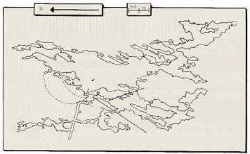 Σχεδιάγραμμα κάτοψης σπηλαίου Πετραλώνων.
