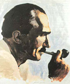 Πορτρέτο του Νίκου Καζαντζάκη (Συλλογή Έλλης Αλεξίου)