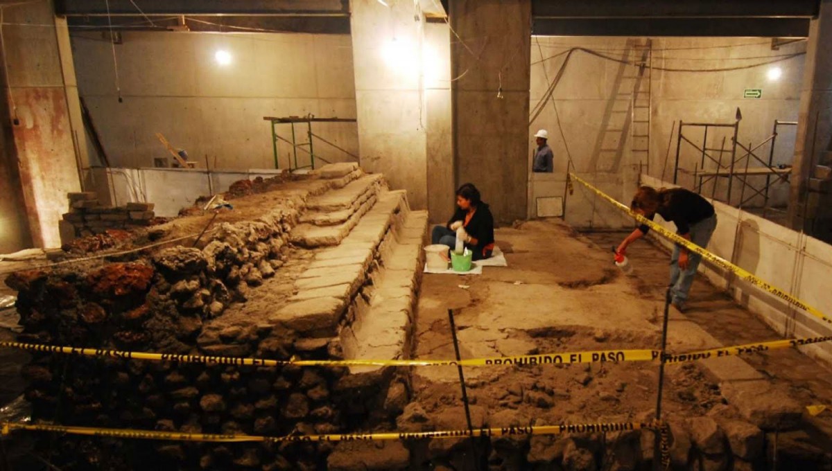 Ruins of Aztec School Exhibited in Mexican Capital