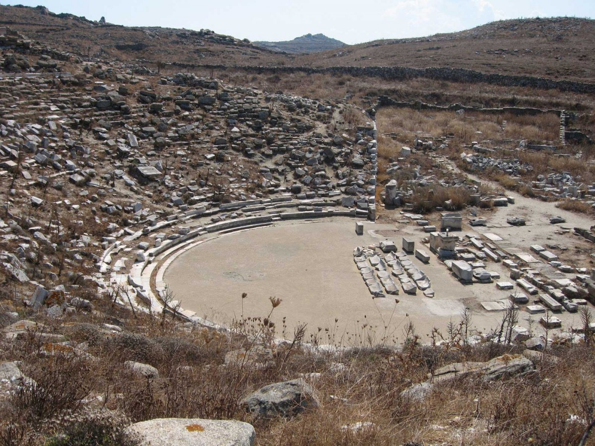 The ancient theatre of Delos.