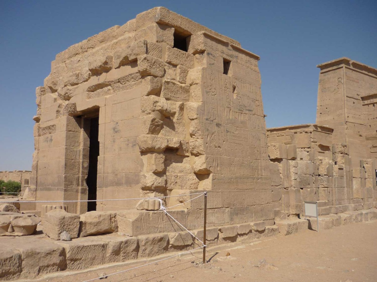 Part of Hathor temple, Philae, Egypt.