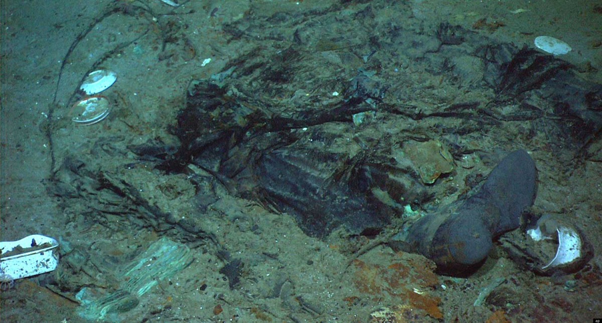 This photo, showing the remains of a coat and boots, was published for the first time this week in an uncropped version.