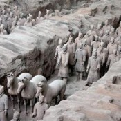 Ancient imperial palace in Xian near the tomb of Emperor Qin Shi Huang