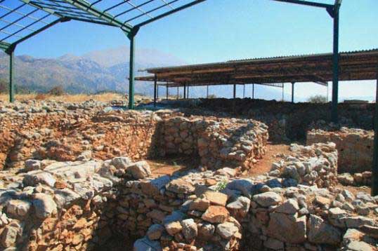 Part of the archaeological site at Monastiraki, Crete.