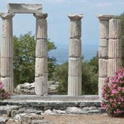 Conservation work in progress on Samothrace