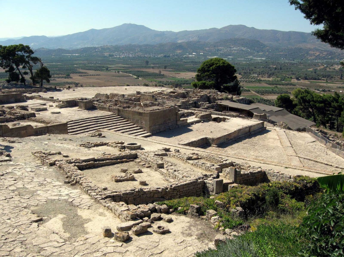 The archaeological site of Phaistos.