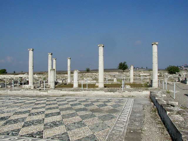 View of the archaeological site at Pella.