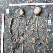 Skeletons holding hands unearthed in Romania