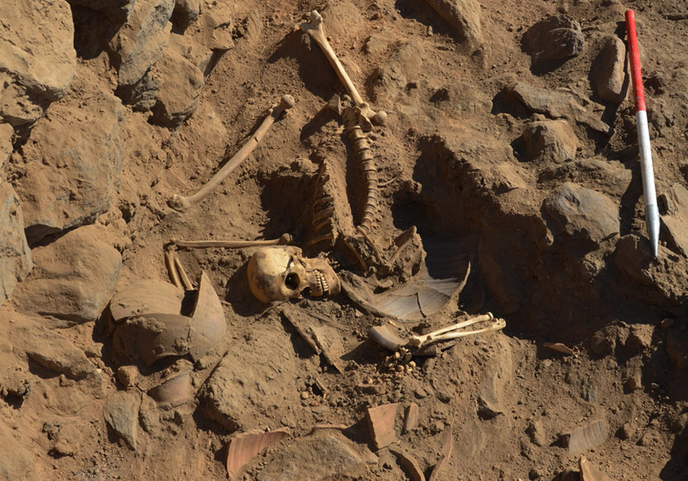 Byzantine era soldier skeleton of Nubian origin discovered