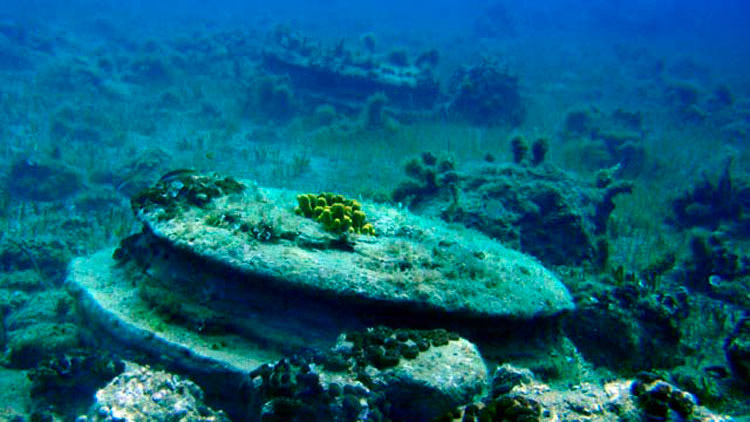 Underwater survey finds from Alikanas, Zakynthos. 