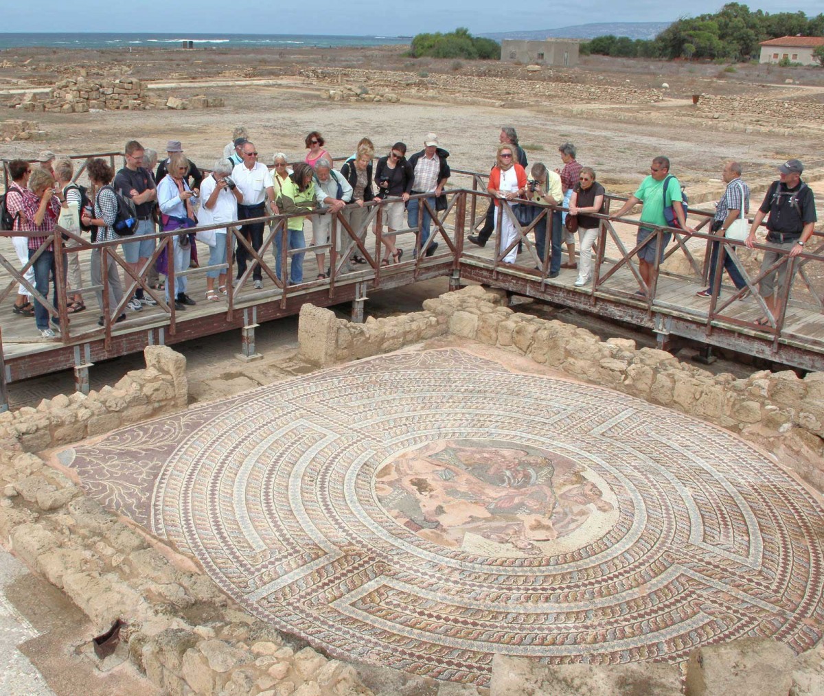 Mosaic at the Archaeological Park of Paphos.