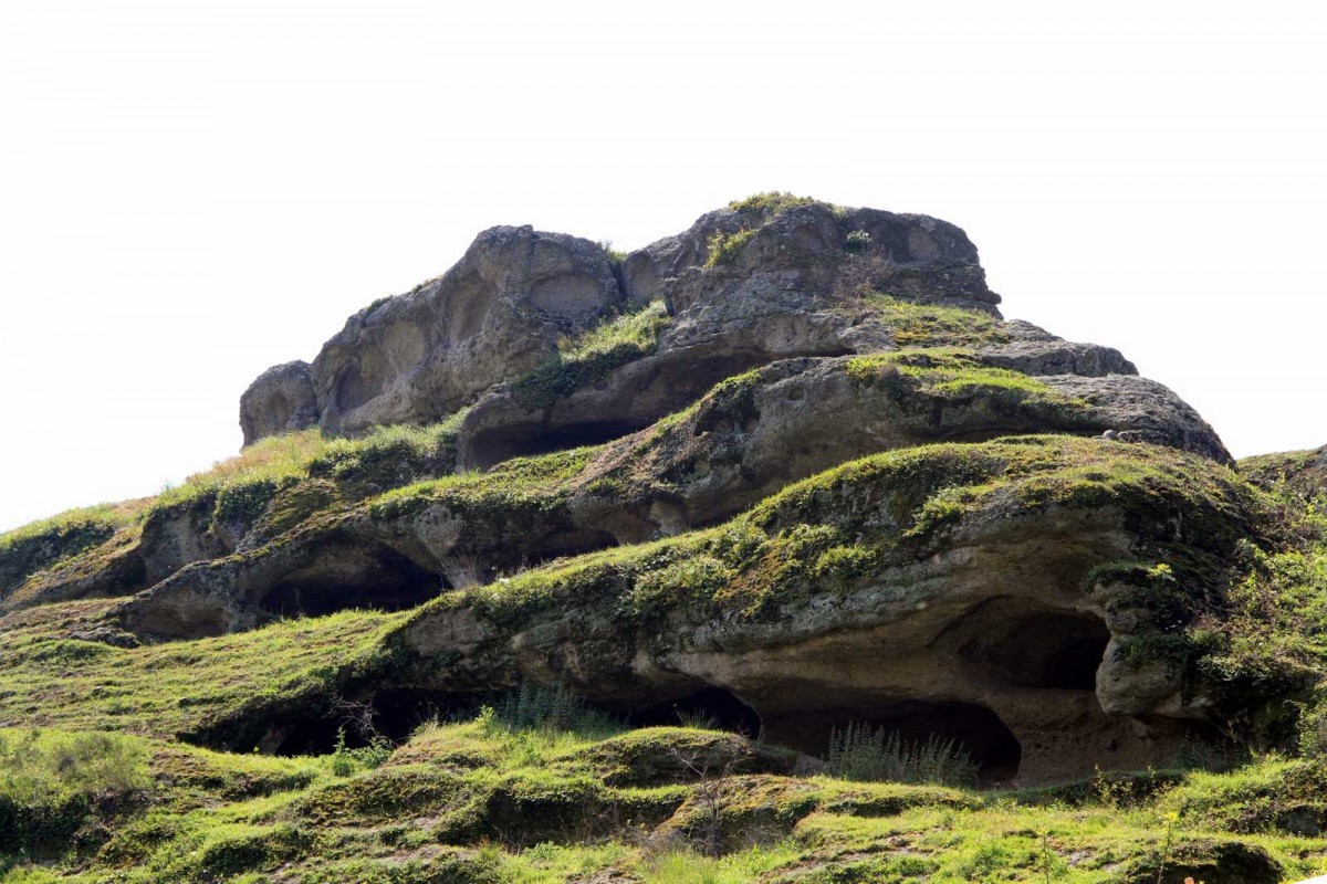 The caves were used by Stone Age people.