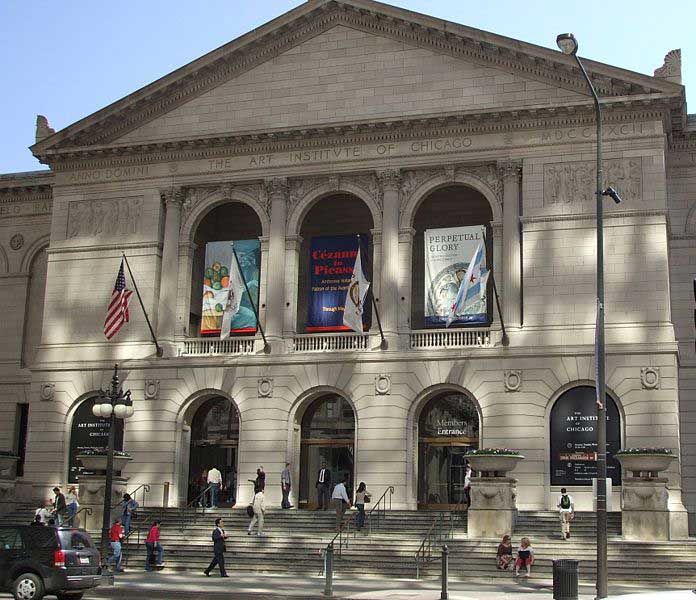Art Institute of Chicago main entrance.Wikimedia Commons.