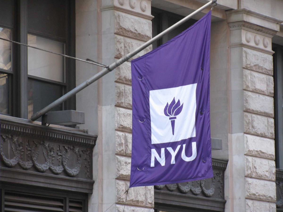 The New York University flag.