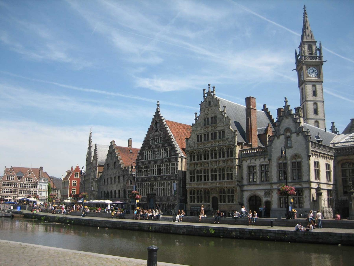 View of the Graslei, in Ghent.