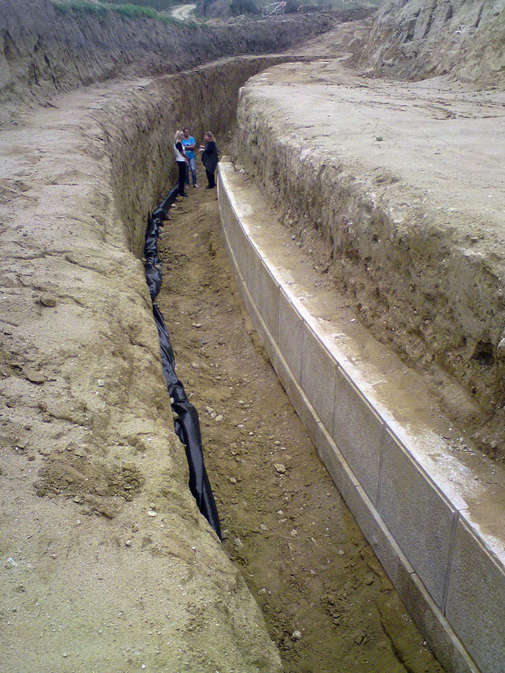 Part of the excavated enclosure at Kasta, Amphipolis. 