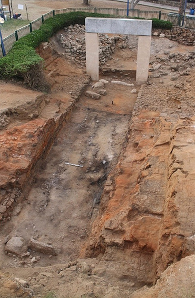 The Gate passageway and south tower following excavations in July 2013. Photo:Jaffa Cultural Heritage Project.