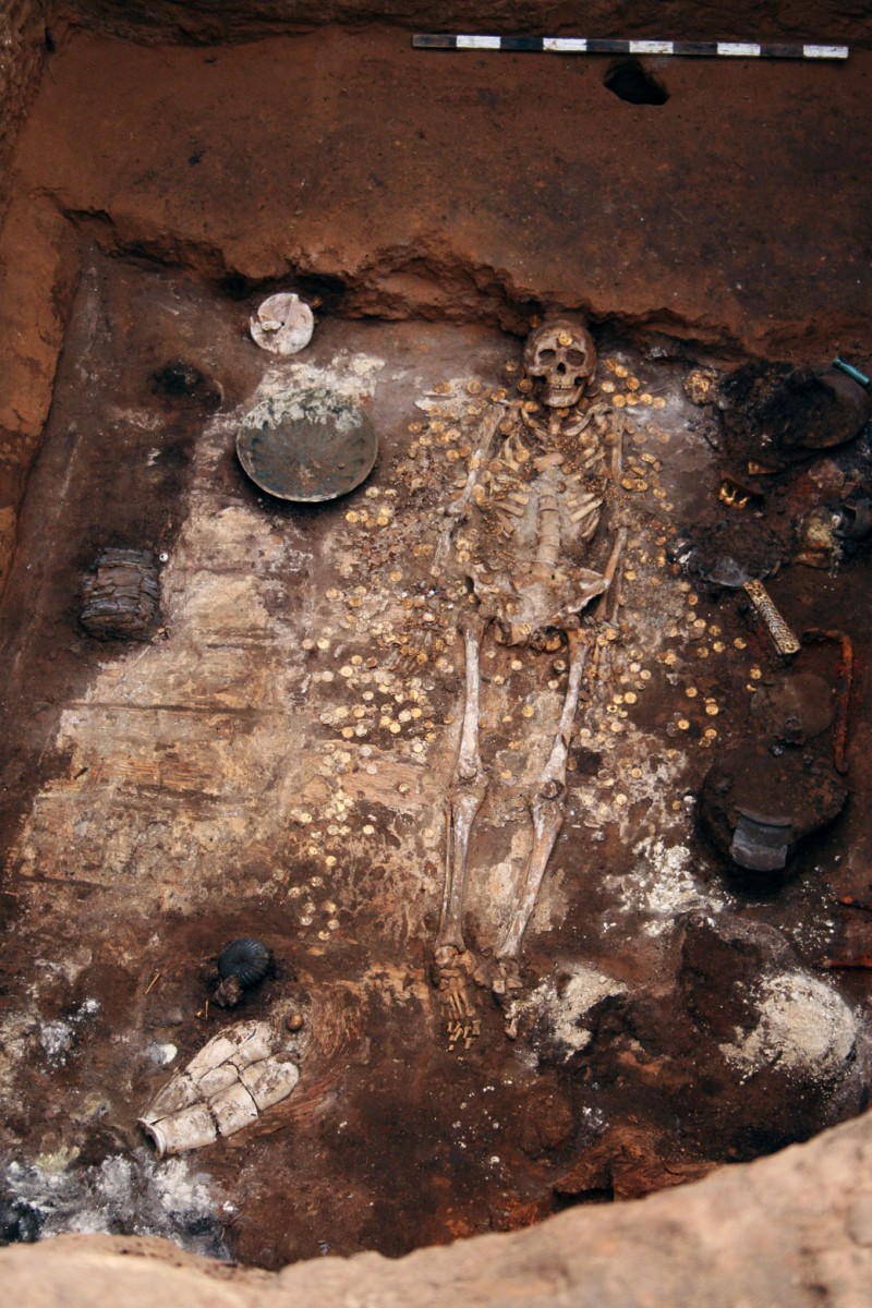 Sarmatian Kurgan burial, Mound 1 at Filippovka 1 , Russia. 