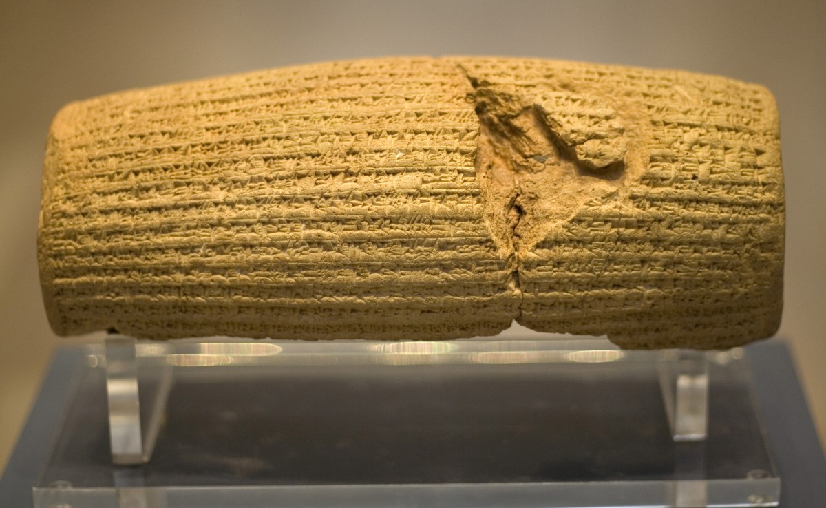 The cylinder of Cyrus (c. 539 BC).