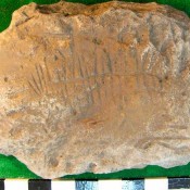 Sundial on stone marking Bronze Age grave