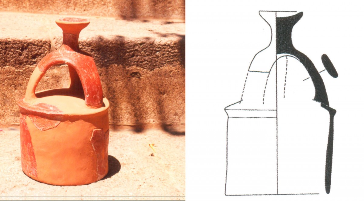 Fig. 28. Cylindrical lid with cruciform handle of the Early Bronze Age (Trench 3).