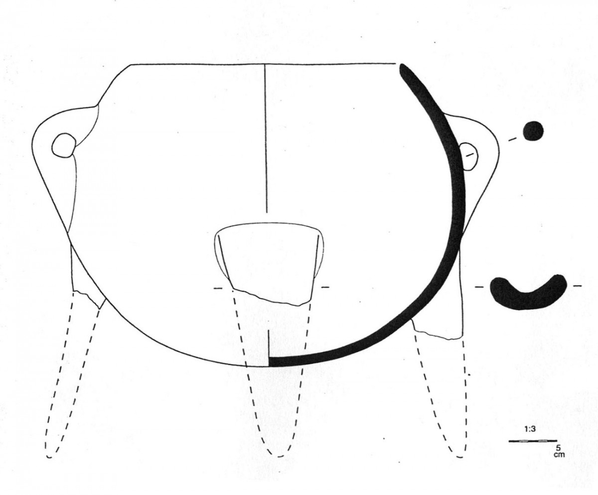 Fig. 34. Typical type of tripod cooking pot of the Middle Bronze Age (Trench 5).