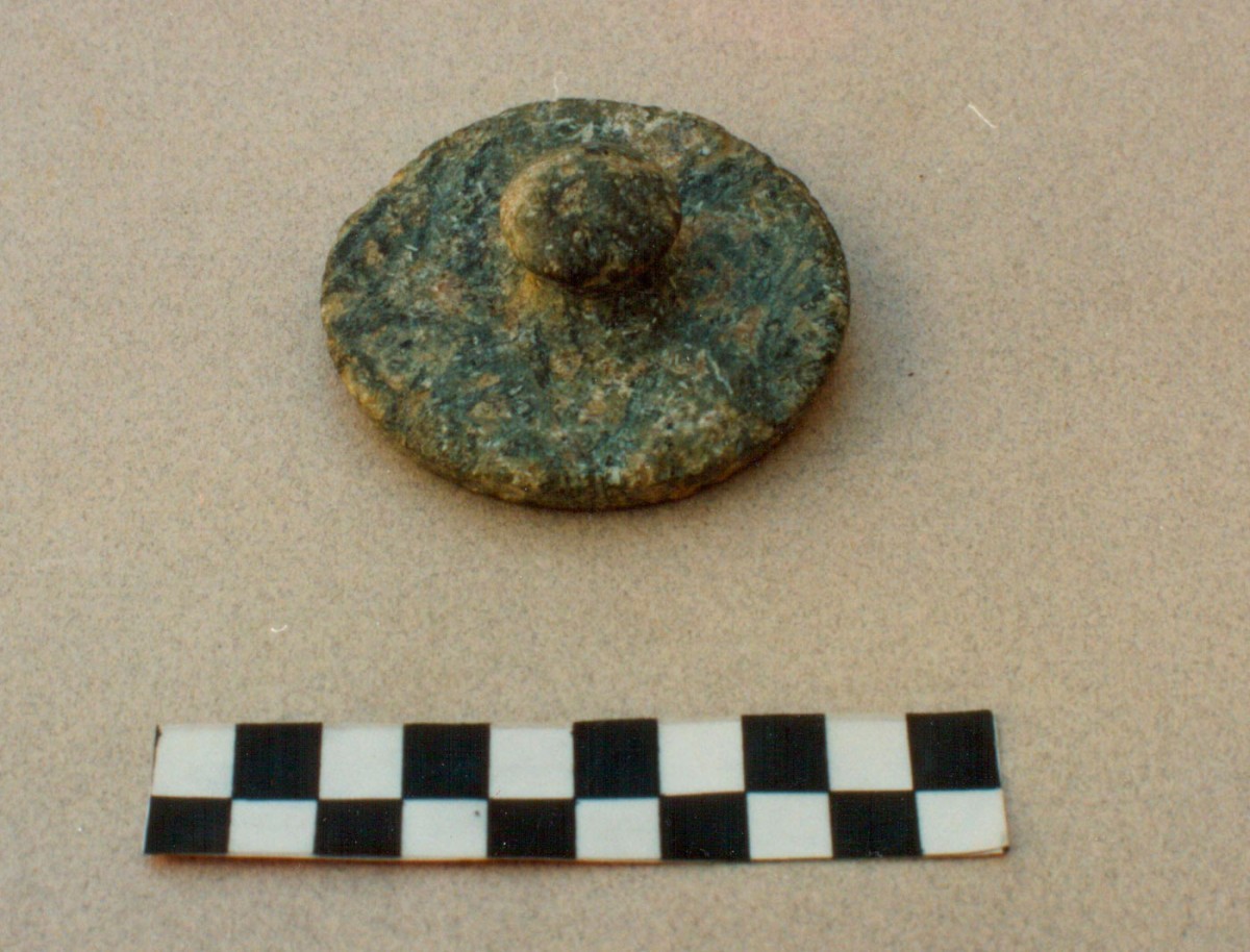 Fig. 43. Minoan circular lid made of ophite (surface find).