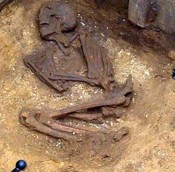 Ancient skeleton found in North Yorkshire sewer trench