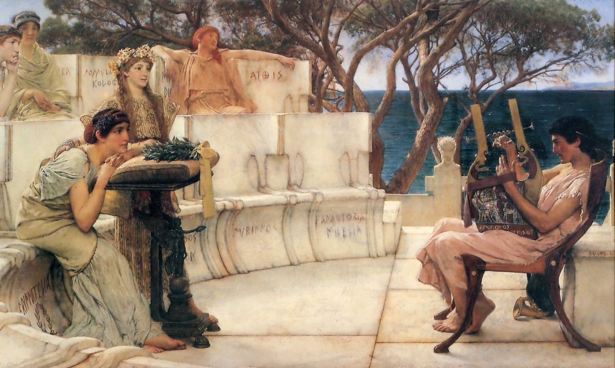 Sappho and Alcaeus, by Lawrence-Alma Tadema. 1881.