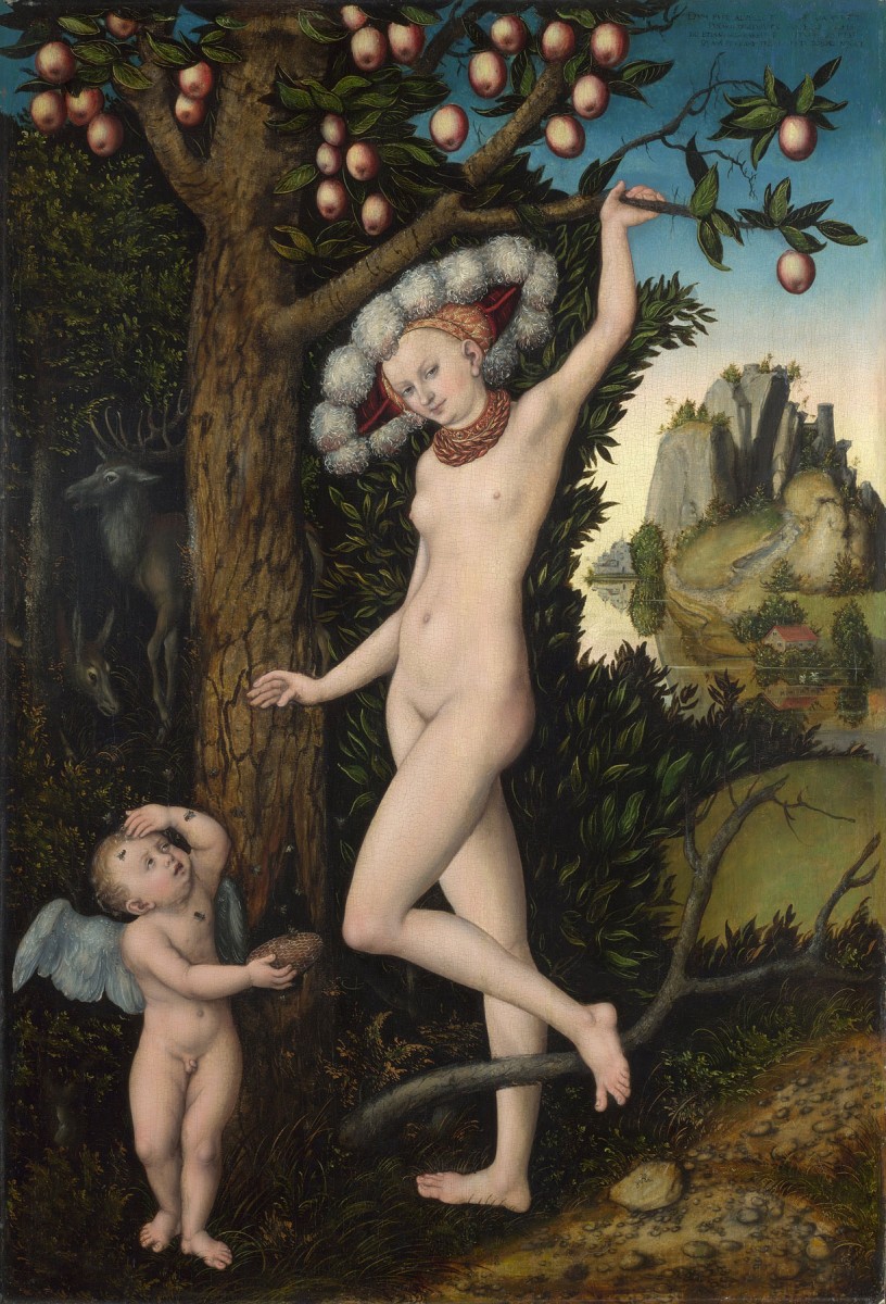 Lucas Cranach the Elder, “Cupid complaining to Venus”, about 1525. Oil on wood. 