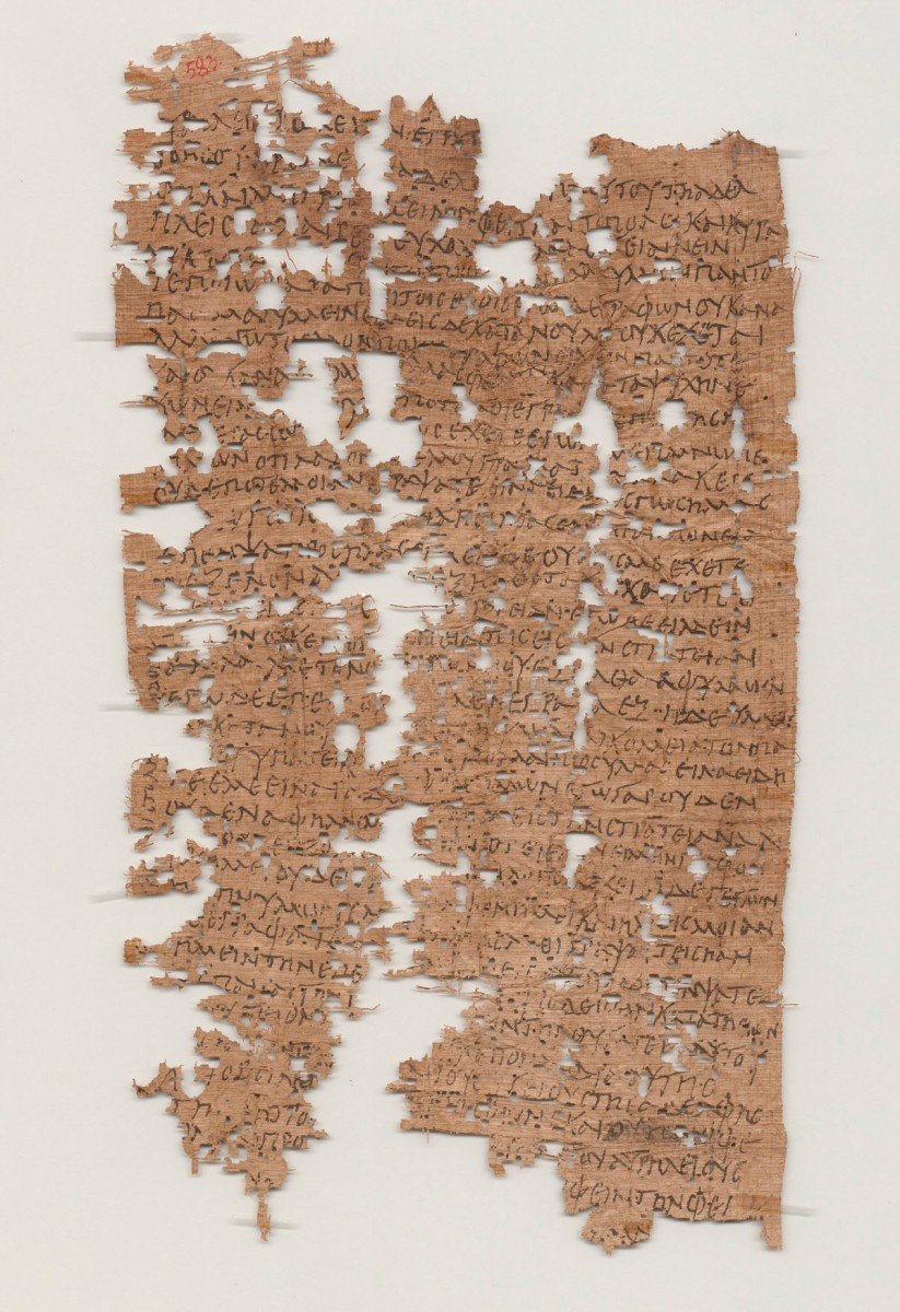 Papyrus inscribed in Greek and containing a letter of a soldier to his family. Probably from Tebtunis, Egypt, c. 214 AD. Picture: University of California, Berkley's Bancroft Library.