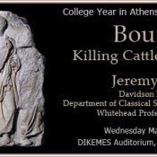 Bouphonia: Killing Cattle on the Acropolis