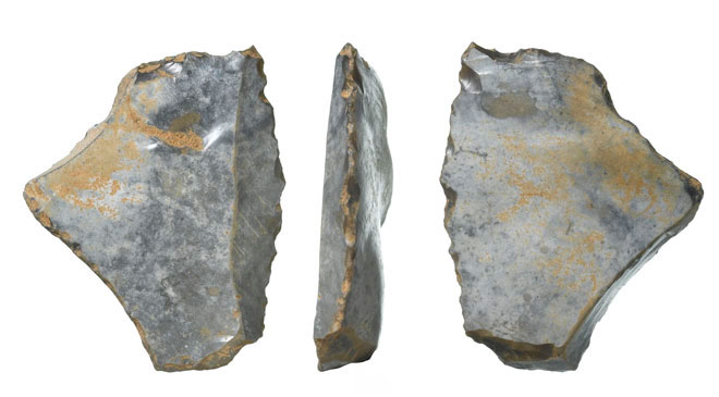 Flint tools discovered in South London could be one of the earliest prehistoric objects found in London. (Photo: MOLA)