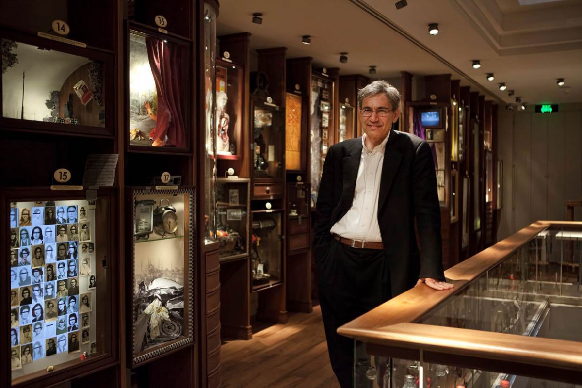 Orhan Pamuk in the Museum of Innocence, Istanbul, Turkey.