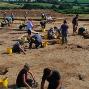 Ipplepen archaeological dig in the driving seat