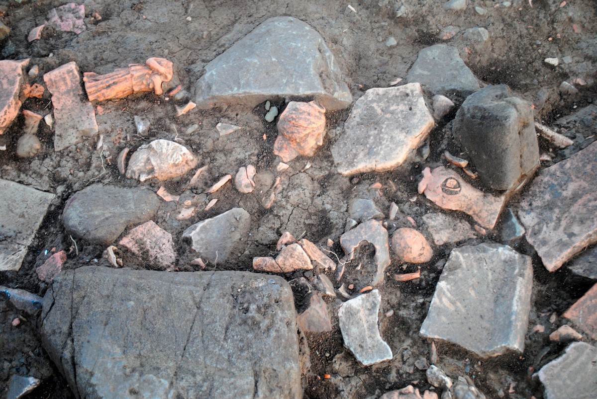 Fig. 1. Detail from excavation of the depositor.