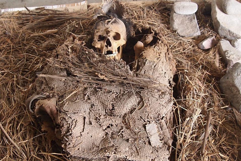 Pre-Hispanic mortuary bundle found in Hidalgo