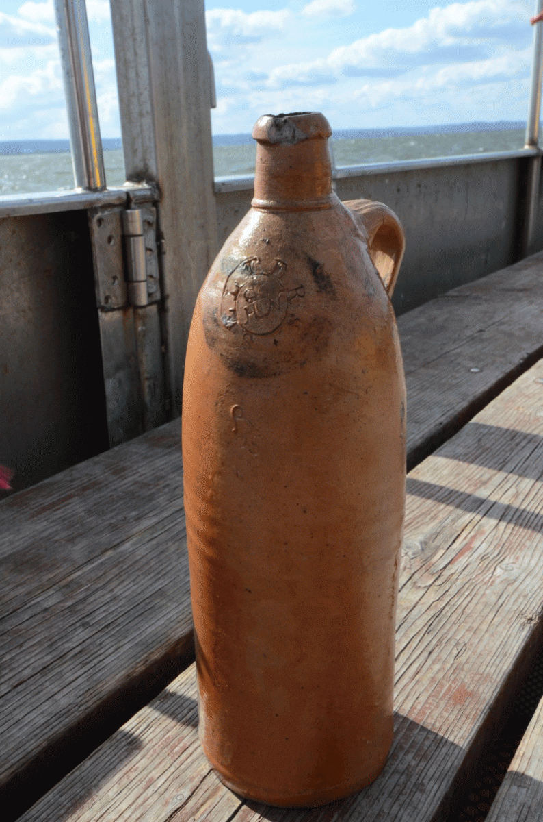 19th c. alcohol was contained in the bottle above, found in the Baltic Sea. Source: Live Science.