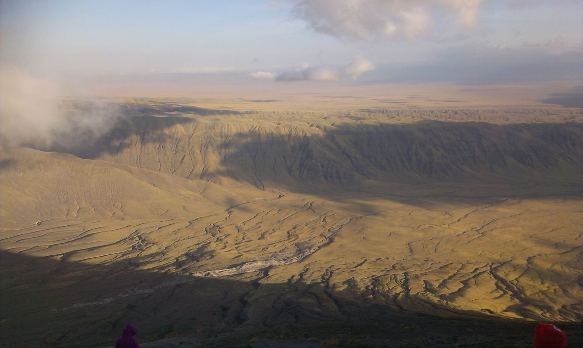 The flanks of Oldonyo Lengai volcano in Northern Tanzania. 