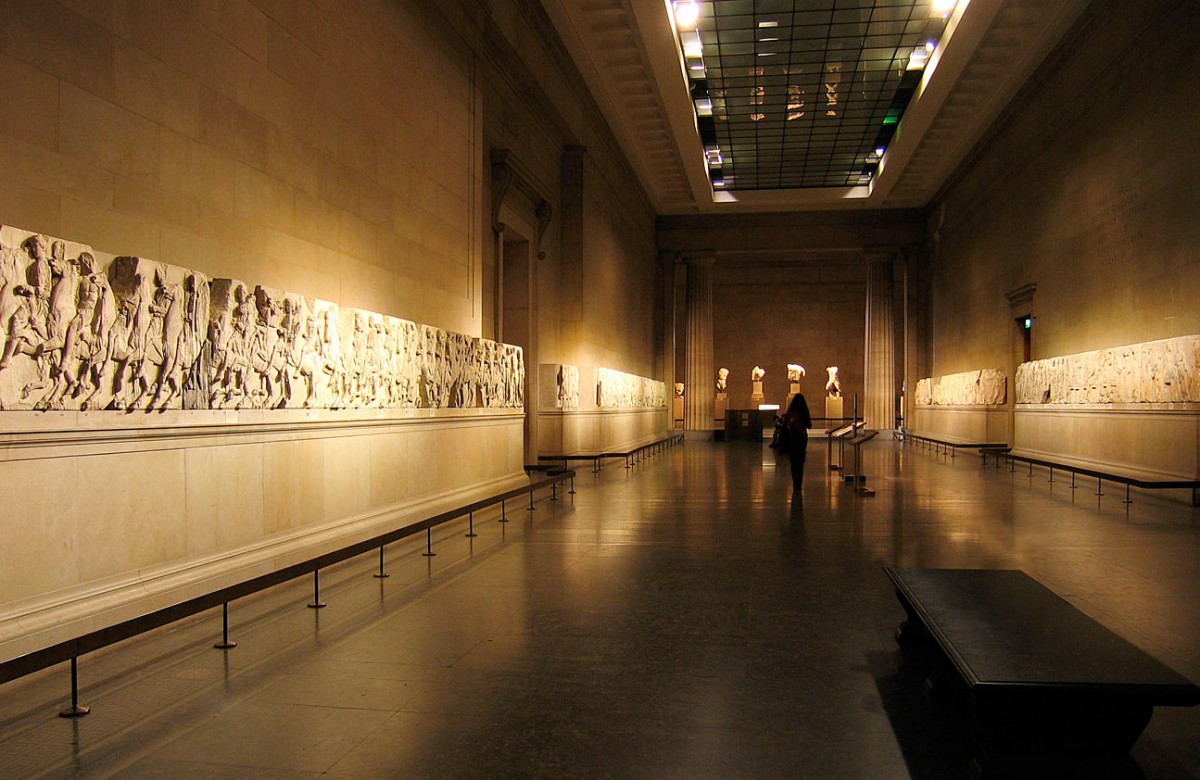 The Parthenon marbles in the British Museum. 