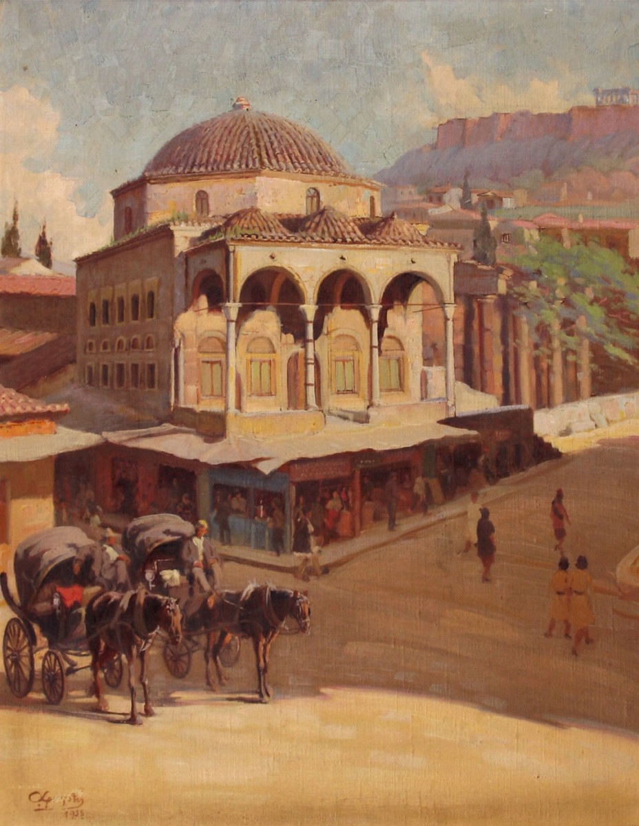 Alexandros Christofis, Monastiraki mosque, oil on canvas. Municipal Gallery of Athens.