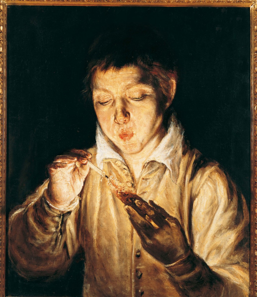 El Greco, A boy blowing a candle (Soplόn) 1570-72. Museo Nazionale di Capodimonte, Naples.