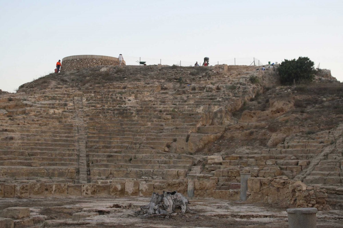 Nea Paphos: The ancient theatre on the Fabrika hill.