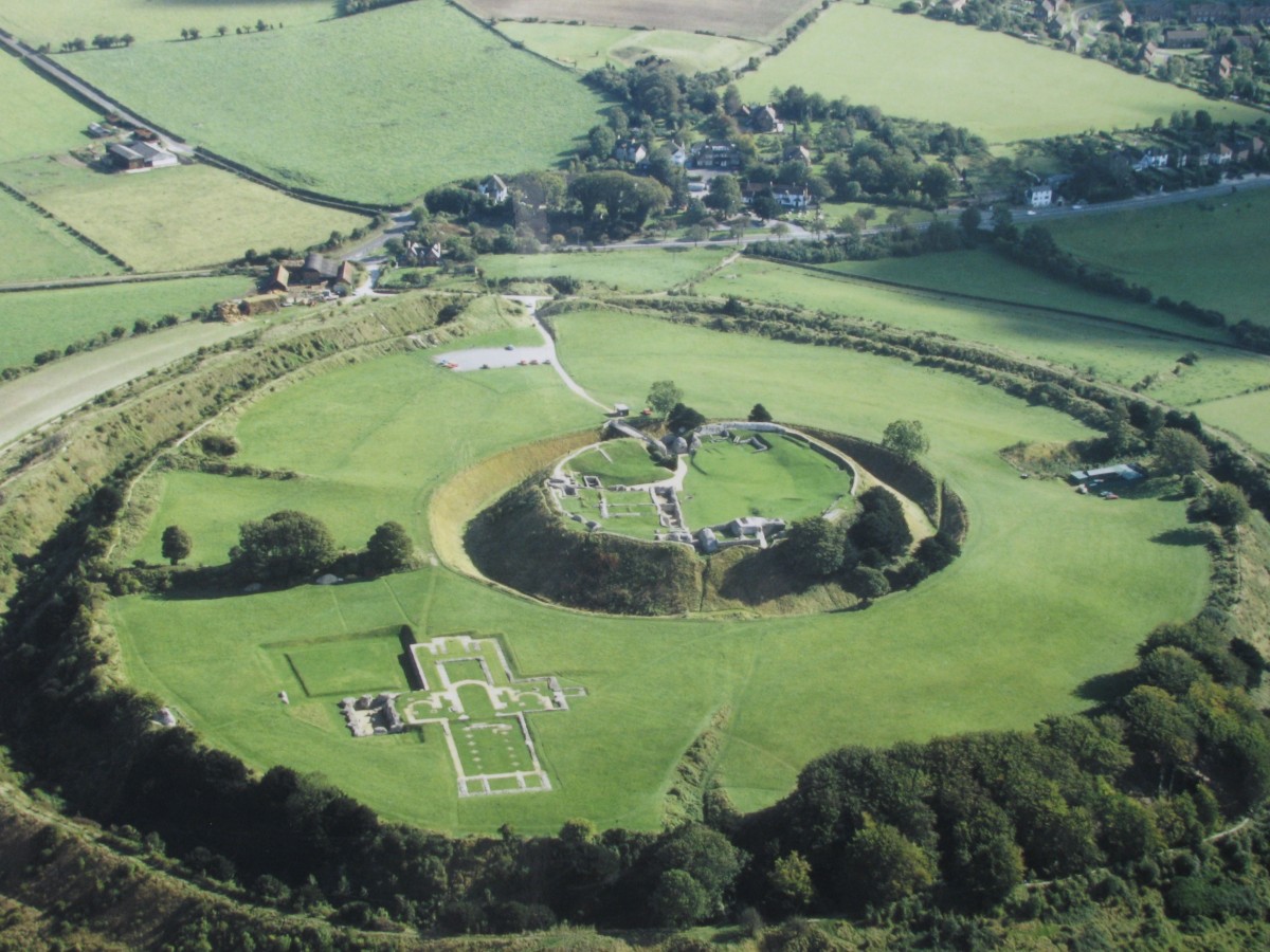 A view of Old Sarum castle and evident fortification. Photo credit: English Heritage.