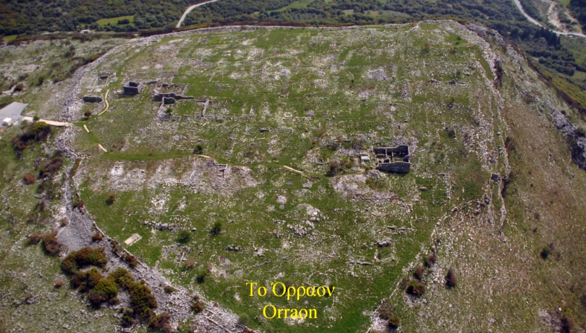 Orraon is an ancient settlement located on the hill of Castri, between the villages of Ammotopos in the Regional Unit of Arta and Gymnotopos in the Regional Unit of Preveza.