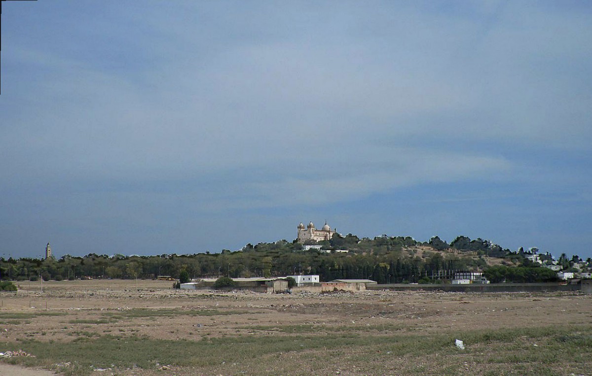 Location of the Circus of Carthage, with the Byrsa hill in the background.