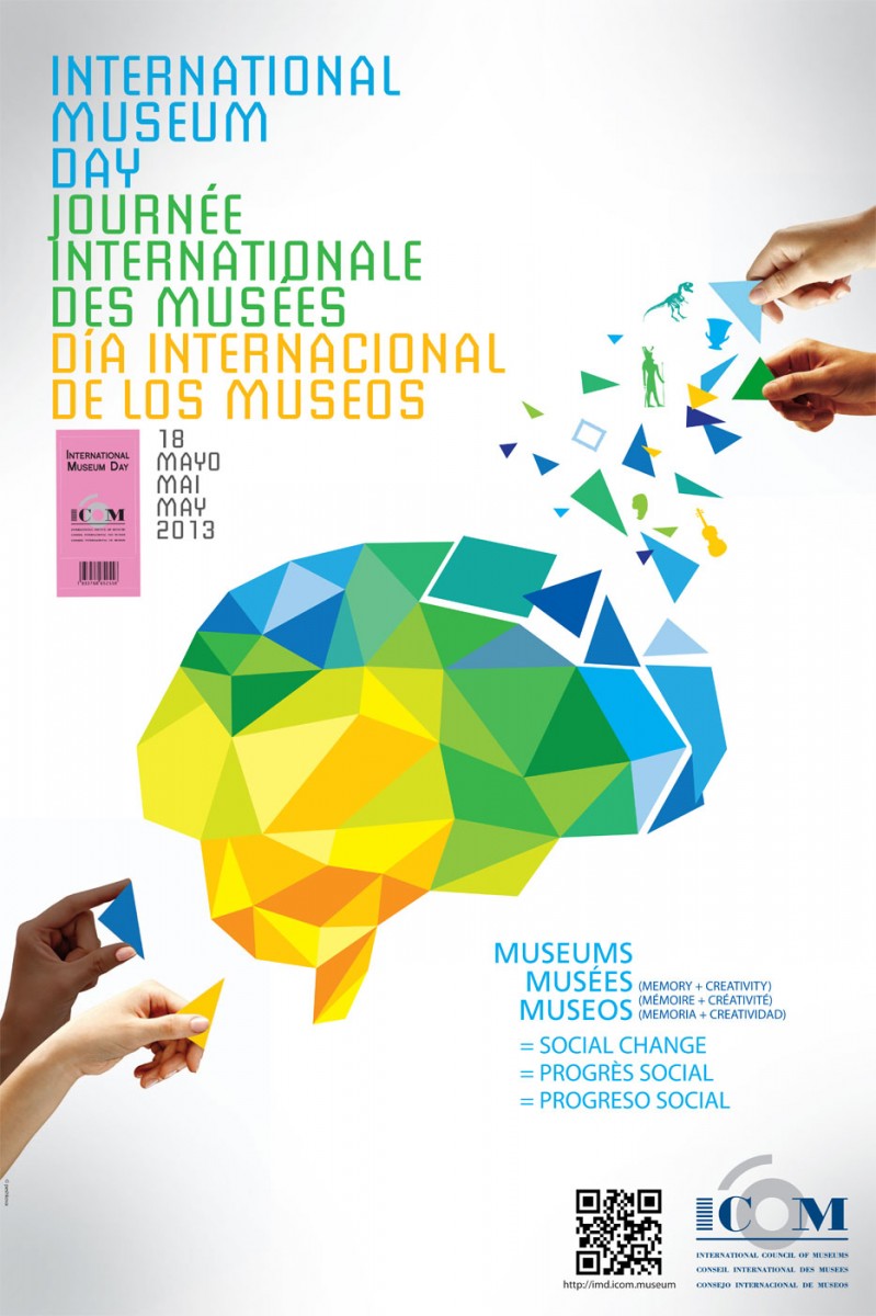 Fig. 3. “Memory + Creativity= Social Change”. The eloquent message from the celebration of the International Day of Museums 2013 about the contemporary role and challenges of museums (Source, International Council of Museums, Archive of International Day of Museums, http://icom. museum).