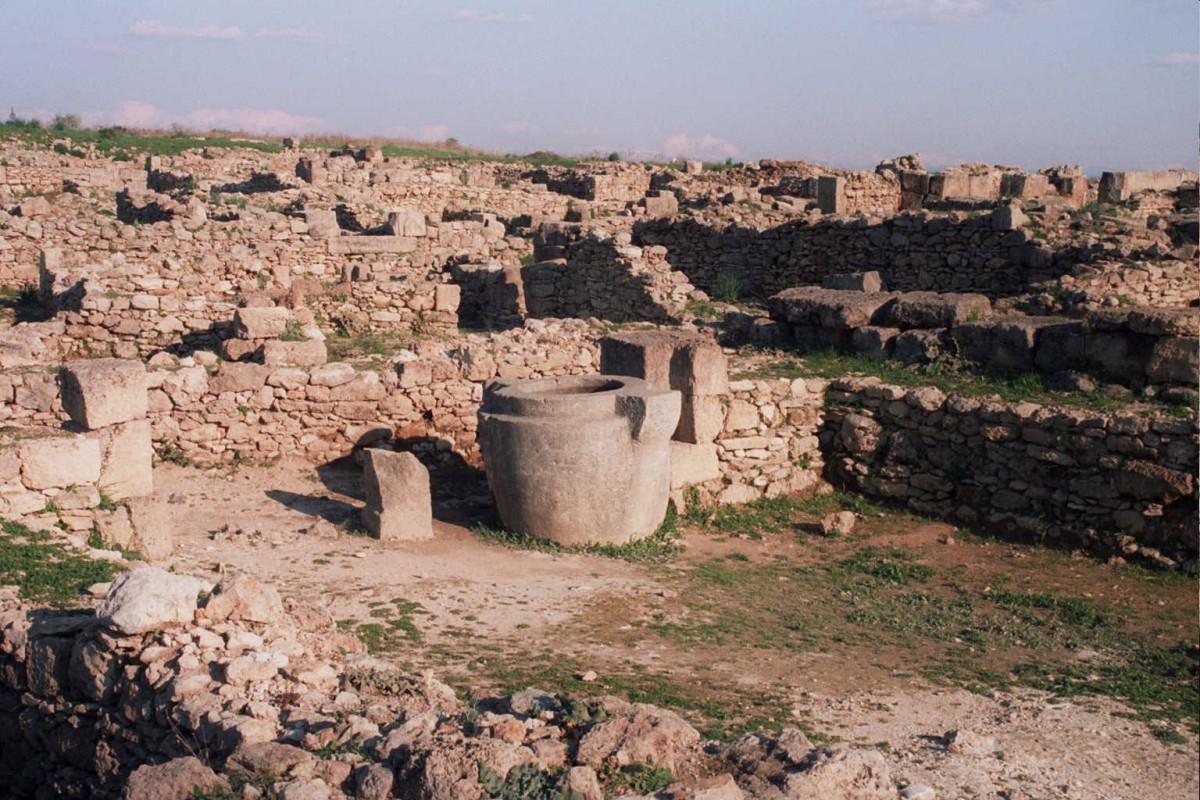 Excavated ruins at Ras Shamra, Ugarit.